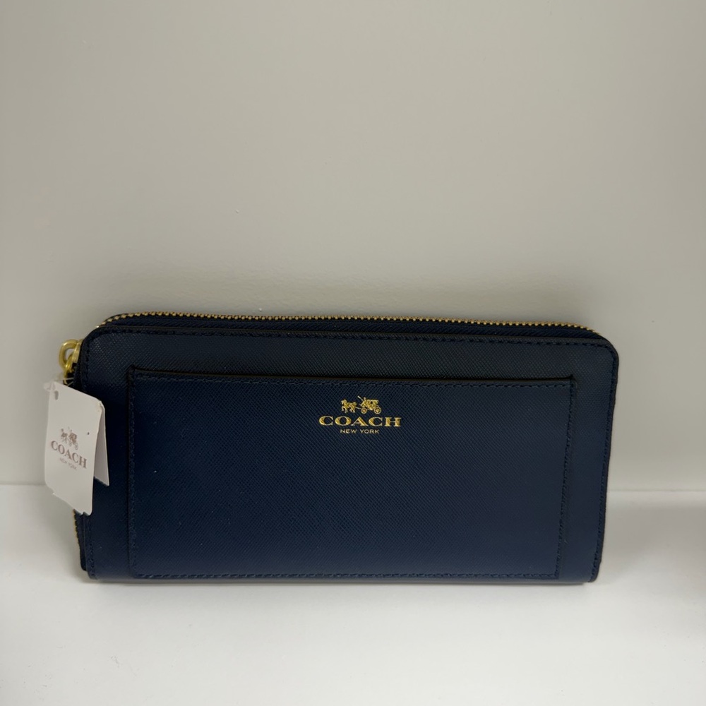 NWT Coach Navy Blue Wallet - Picture 2 of 6
